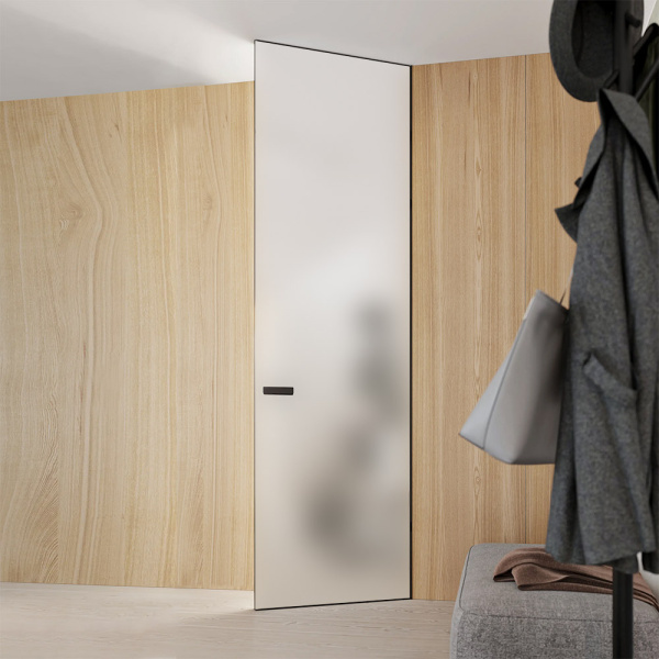 Hidden doors with mirror Satin SecretDoors