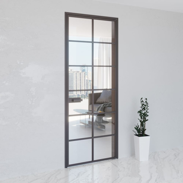 Doors with aluminum platband AluDoors QUADRO