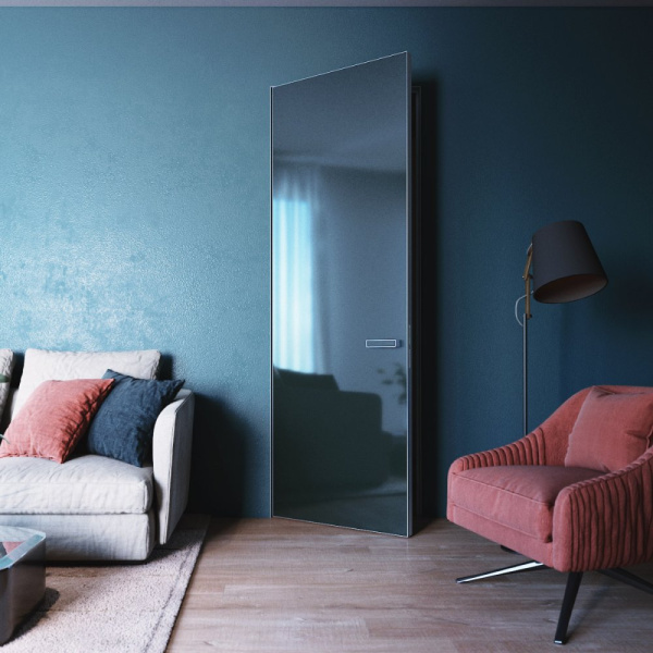 Hidden doors with glass Diamond SecretDoors