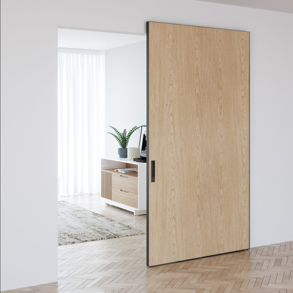 Hidden sliding doors AluDoors PLANO L DESIGN