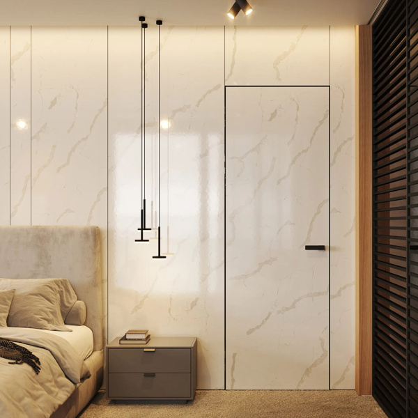 Hidden mounting doors, SecretDoors porcelain stoneware (custom-finished)