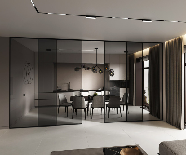 Interior sliding doors AluDoors LIGHT